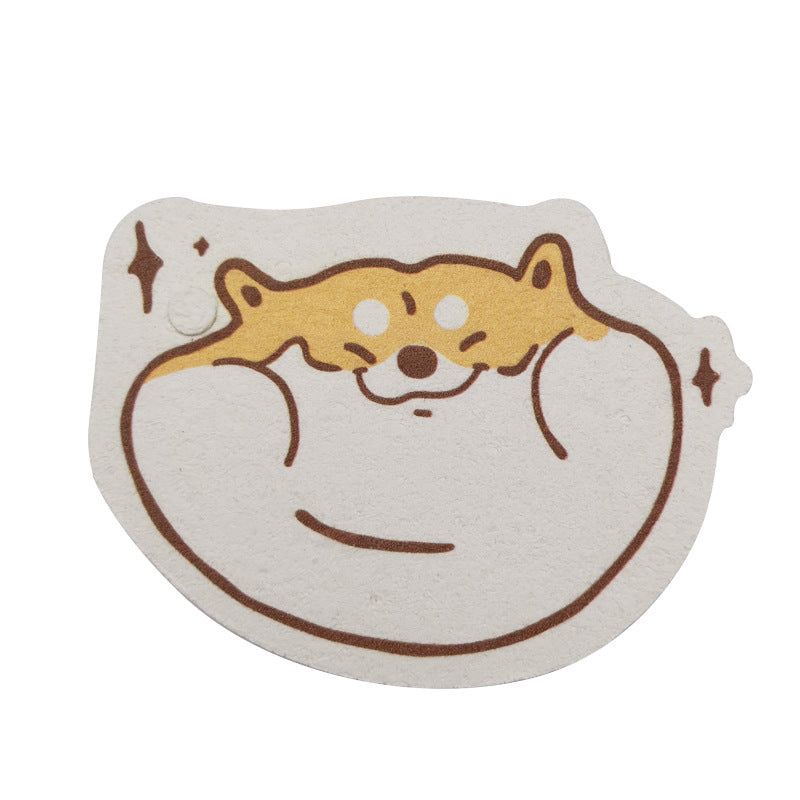 圧縮木材パルプスポンジ拭き布、かわいい漫画両面クリーニングスポンジ キッチンスポンジ、強力な洗浄力圧縮セルローススポンジ、圧縮フェイシャルスポンジ、フェイシャルクレンジングスポンジ