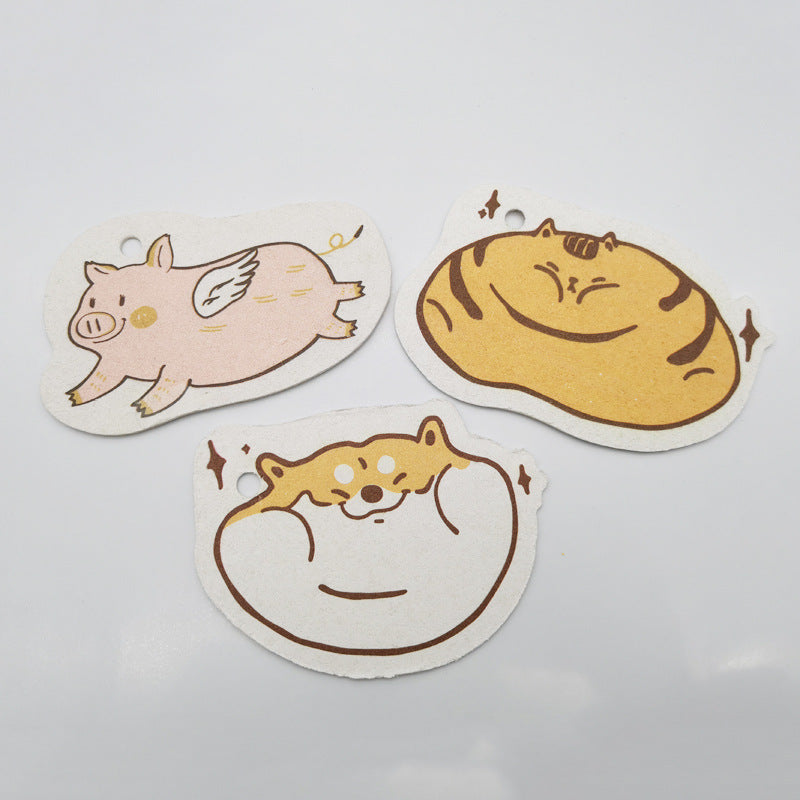 圧縮木材パルプスポンジ拭き布、かわいい漫画両面クリーニングスポンジ キッチンスポンジ、強力な洗浄力圧縮セルローススポンジ、圧縮フェイシャルスポンジ、フェイシャルクレンジングスポンジ